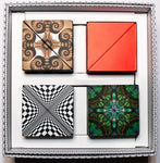 4er Box Mixed Nautilus-Surfer-Primary-Abstract - GeoBender® Geometric Art & Design